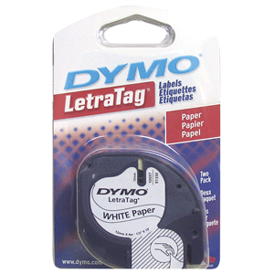 CINTA DYMO LETRATAG 10697 PAPEL BLANCO LETRA NEGRA CINTA DYMO LETRATAG 10697 PAPEL BLANCO LETRA NEGRA
