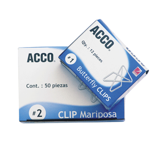 CLIP MARIPOSA #1 C/12 PZAS PAQUETE CON 4 CAJAS CLIP MARIPOSA #1 C/12 PZAS PAQUETE CON 4 CAJAS