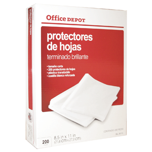 PROTECTOR DE HOJAS OFFICE DEPOT T/CARTA PAQ/200 PROTECTOR DE HOJAS OFFICE DEPOT T/CARTA PAQ/200