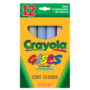 GISES COMPRIMIDOS CRAYOLA DE COLORES CAJA C/12