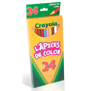 LAPICES DE COLORES LARGOS CRAYOLA CAJA C/24