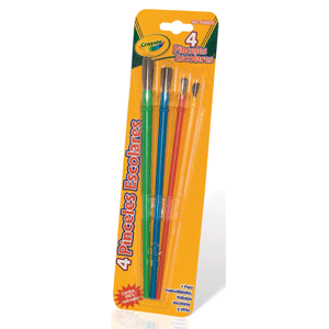 PINCELES CRAYOLA CON MANGO DE PLASTICO B/4