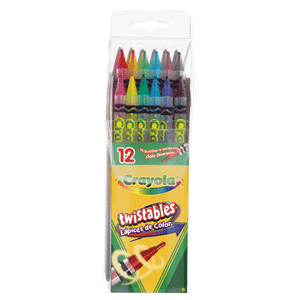 LAPICES DE COLOR TWISTABLES ESTUCHE C/12 CRAYOLA