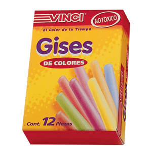 GISES VINCI DE COLORES SURTIDOS CAJA CON 12 PIEZAS GISES VINCI DE COLORES SURTIDOS CAJA CON 12 PIEZAS