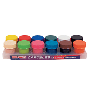 PINTURA ESCOLAR CAJA C/6 COLORES FRASCOS DE 15ML