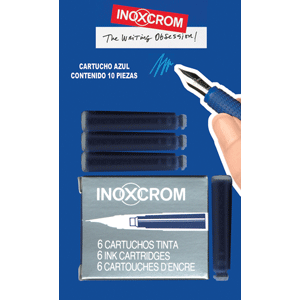 CARTUCHO PARA PLUMA FUENTE TINTA AZUL BL/10 CARTUCHO PARA PLUMA FUENTE TINTA AZUL BL/10