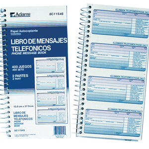 LIBRETA P/MENSJ TEL 400 MENSJ 5 3/8X11 MARCA ADAMS LIBRETA P/MENSJ TEL 400 MENSJ 5 3/8X11 MARCA ADAMS