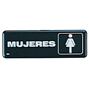 LETRERO BAÑO MUJERES 23 X 7.5 CM SABLON