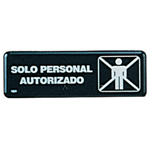 LETRERO SOLO PERSONAL AUTORIZADO SABLON