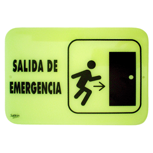 LETRERO SALIDA EMERGENCIA FLU LETRERO SALIDA EMERGENCIA FLU