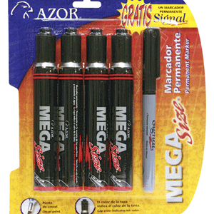 MARC.PERM. MEGA SIZE NEGRO B/4 MARC.PERM. MEGA SIZE NEGRO B/4