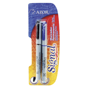 MARCADOR SIGNAL NEGRO/AZUL PUNTA ULTRA FINA BL/2 MARCADOR SIGNAL NEGRO/AZUL PUNTA ULTRA FINA BL/2