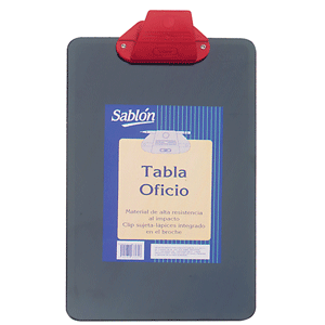 TABLA PLAST. C/CLIP NEGRA T/O TABLA PLAST. C/CLIP NEGRA T/O