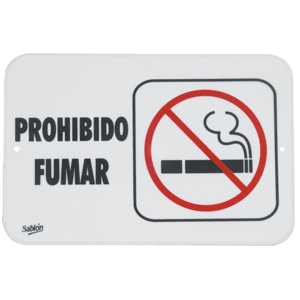 LETRERO PROHIBIDO FUMAR SABLON