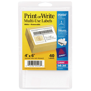 ETIQUETA RECT 4x6  BLANCO C/32