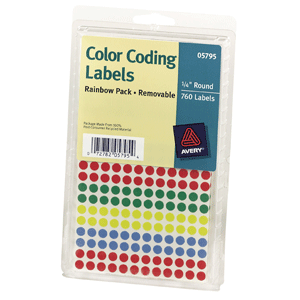 ETIQ CIRC AVERY 1/4  AMAR C450