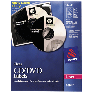 ETIQ CD/DVD LASER TRANSP GLOSS ETIQ CD/DVD LASER TRANSP GLOSS