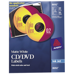 ETIQ CD/DVD INKJET BLANCAS C40 8692