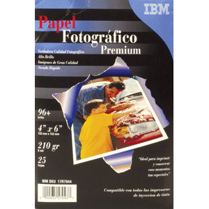 PAPEL FOTOGRAFICO IBMPREMIUM 4 X 6 P/25