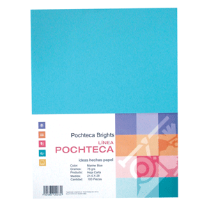 PAPEL BRIGHTS AZUL T/C 100 HJS / 75 GR