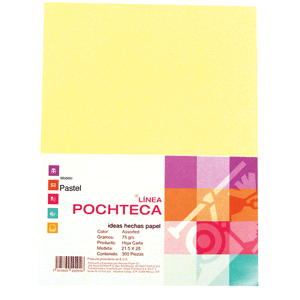 PAPEL PASTEL AMARILLO T/C 100 HJS /  75 GR