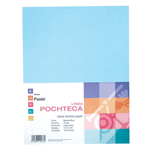 PAPEL PASTEL AZUL T/C 100 HJS / 75 GR