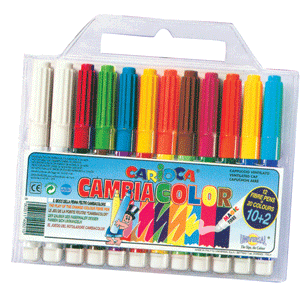 MARCADORES CAMBIACOLOR ESTUCHE C/12 CARIOCA MARCADORES CAMBIACOLOR ESTUCHE C/12 CARIOCA