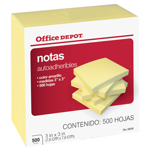 POST-IT 3X3""" 500 HOJAS OFFICE DEPOT POST-IT 3X3""" 500 HOJAS OFFICE DEPOT