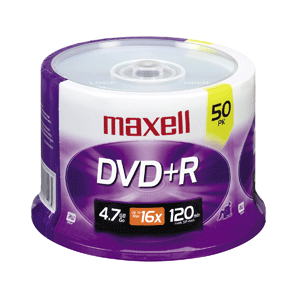 DVD+R 4.7 GB MAXELL USO GENERAL 50PK DVD+R 4.7 GB MAXELL USO GENERAL 50PK