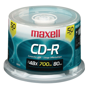CD-R MAXELL 50PK 48X 700MB CD-R MAXELL 50PK 48X 700MB