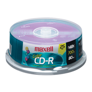 CDR-700MB 25PK CLR MAXELL CDR-700MB 25PK CLR MAXELL