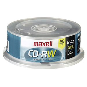 CD-RW 80 MIN 1-4X 25 PK.