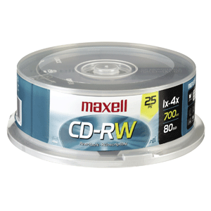 CD-RW 80 MIN 1-4X 25 PK. CD-RW 80 MIN 1-4X 25 PK.