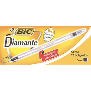 BOLIGRAFO BIC DIAMANTE (NEGRO, CAJA 12 PIEZAS) BOLIGRAFO BIC DIAMANTE (NEGRO, CAJA 12 PIEZAS)