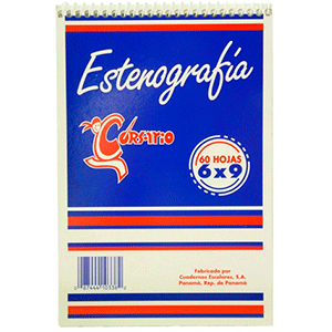 LIBRETA ESTENOG. 6X9 60 HOJAS