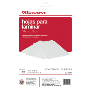 MICA TERMICA 4X6""" PK/50 OFFICE DEPOT MICA TERMICA 4X6""" PK/50 OFFICE DEPOT