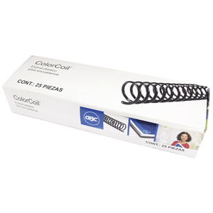 ESPIRAL NEGRO PARA COIL BINDEER C/25 GBC ESPIRAL NEGRO PARA COIL BINDEER C/25 GBC
