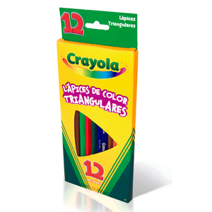LAPICES DE COLORES TRIANGULARES CAJA C/12 LAPICES DE COLORES TRIANGULARES CAJA C/12