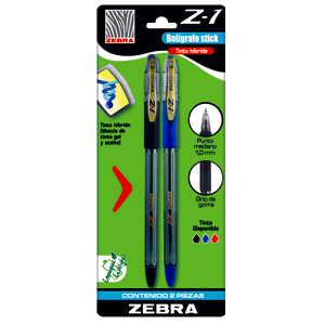 BOLIGRAFO Z-1 TINTA COLORES SURTIDOS B/2 BOLIGRAFO Z-1 TINTA COLORES SURTIDOS B/2