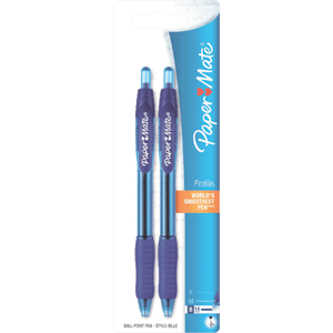 BOLIGRAFO PAPER MATE AZUL,RETRACTIL,1.4MM,2PIEZAS