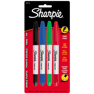 MARCADORES SHARPIE TWIN TIP 4CD MARCADORES SHARPIE TWIN TIP 4CD