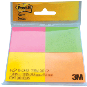 POST-IT 1.5""" X 2""" COLORES POST-IT 1.5""" X 2""" COLORES