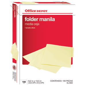 FOLDER OFICIO MANILA OD C/100