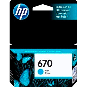 CARTUCHO DE TINTA HP 670 CIAN ORIGINAL CARTUCHO DE TINTA HP 670 CIAN ORIGINAL