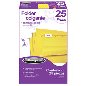 FOLDER COLGANTE W.J.OF AMARILL FOLDER COLGANTE W.J.OF AMARILL