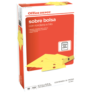 SOBRE CON RONDANA ESQUELA 50 PK OFFICE DEPOT