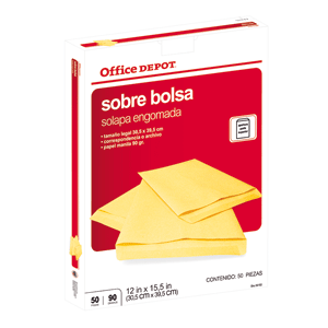 SOBRE ENGOMADO MANILA LEGAL 50 PK OFFICE DEPOT