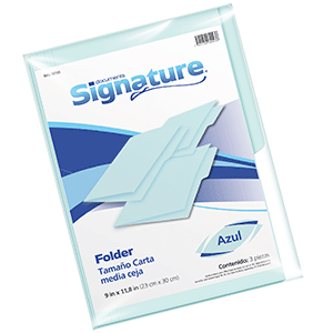 FOLDER SIGNATURE T/C AZUL 3U