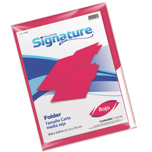 FOLDER SIGNATURE T/C ROJO 3U