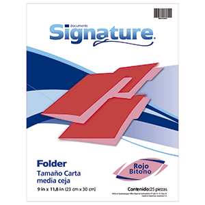 FOLDER ROJO CARTA 25 F FOLDER ROJO CARTA 25 F